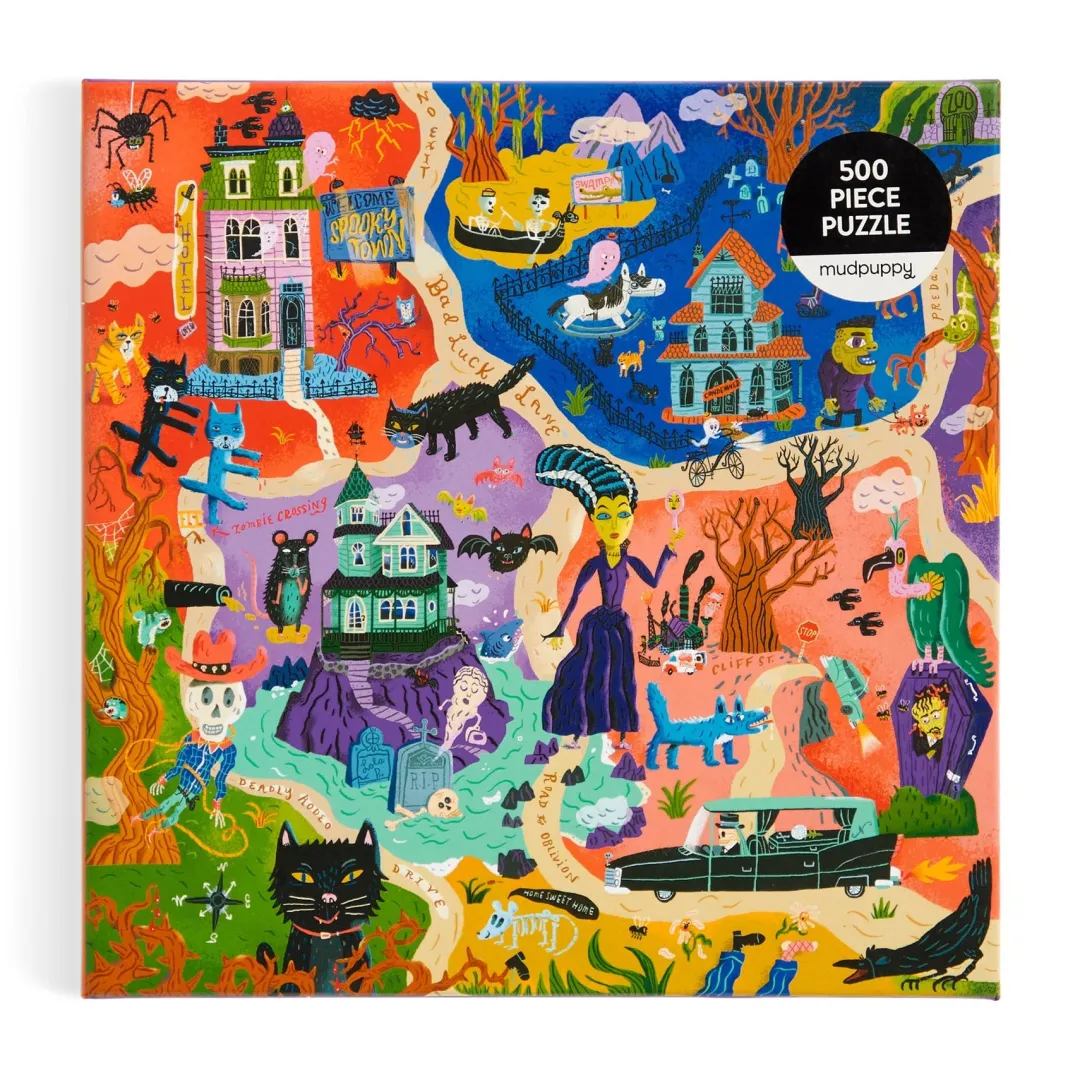 Galison Welcome to Spooky Town 500 Piece Puzzle