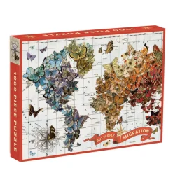 Galison Wendy Gold Butterfly Migration 1000 Piece Jigsaw Puzzle