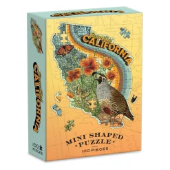 Galison Wendy Gold California 100 Piece Mini Shaped Jigsaw Puzzle