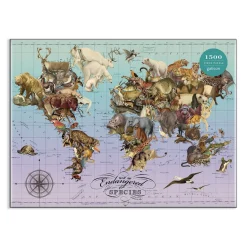 Galison Wendy Gold Endangered Species 1500 Piece Jigsaw Puzzle