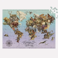Galison Wendy Gold Endangered Species 1500 Piece Jigsaw Puzzle