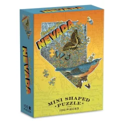 Galison Wendy Gold Nevada 100 Piece Mini Shaped Jigsaw Puzzle