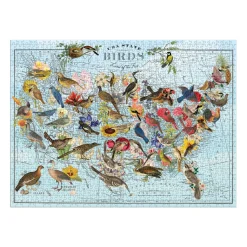 Galison Wendy Gold State Birds 1000 Piece Puzzle