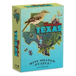 Galison Wendy Gold Texas 100 Piece Mini Shaped Jigsaw Puzzle
