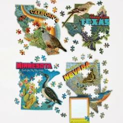 Galison Wendy Gold Texas 100 Piece Mini Shaped Jigsaw Puzzle