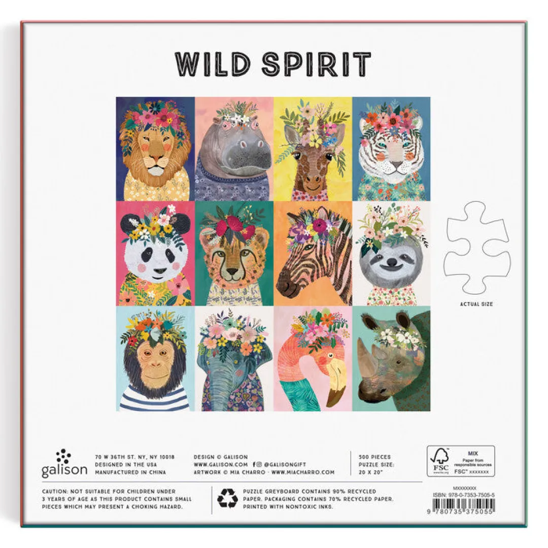 Galison Wild Spirit 500 Piece Puzzle