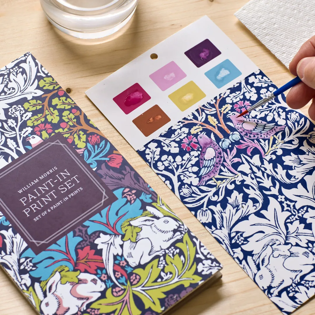 Galison William Morris Paint-In Print Set