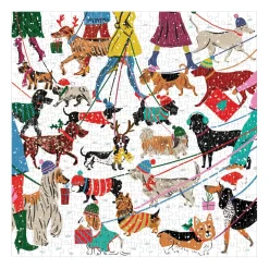 Galison Winter Dogs 500 Piece Jigsaw Puzzle