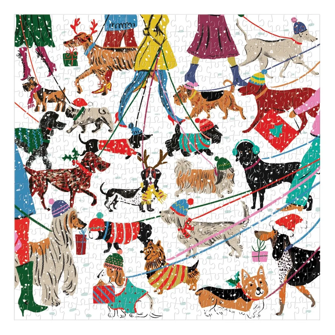 Galison Winter Dogs 500 Piece Jigsaw Puzzle