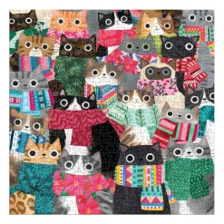 Galison Wintry Cats 500 Piece Puzzle