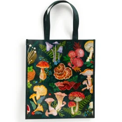 Galison World of Mushrooms Reusable Shopping Bag