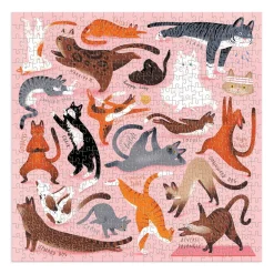 Galison Yoga for Cats 500 Piece Jigsaw Puzzle