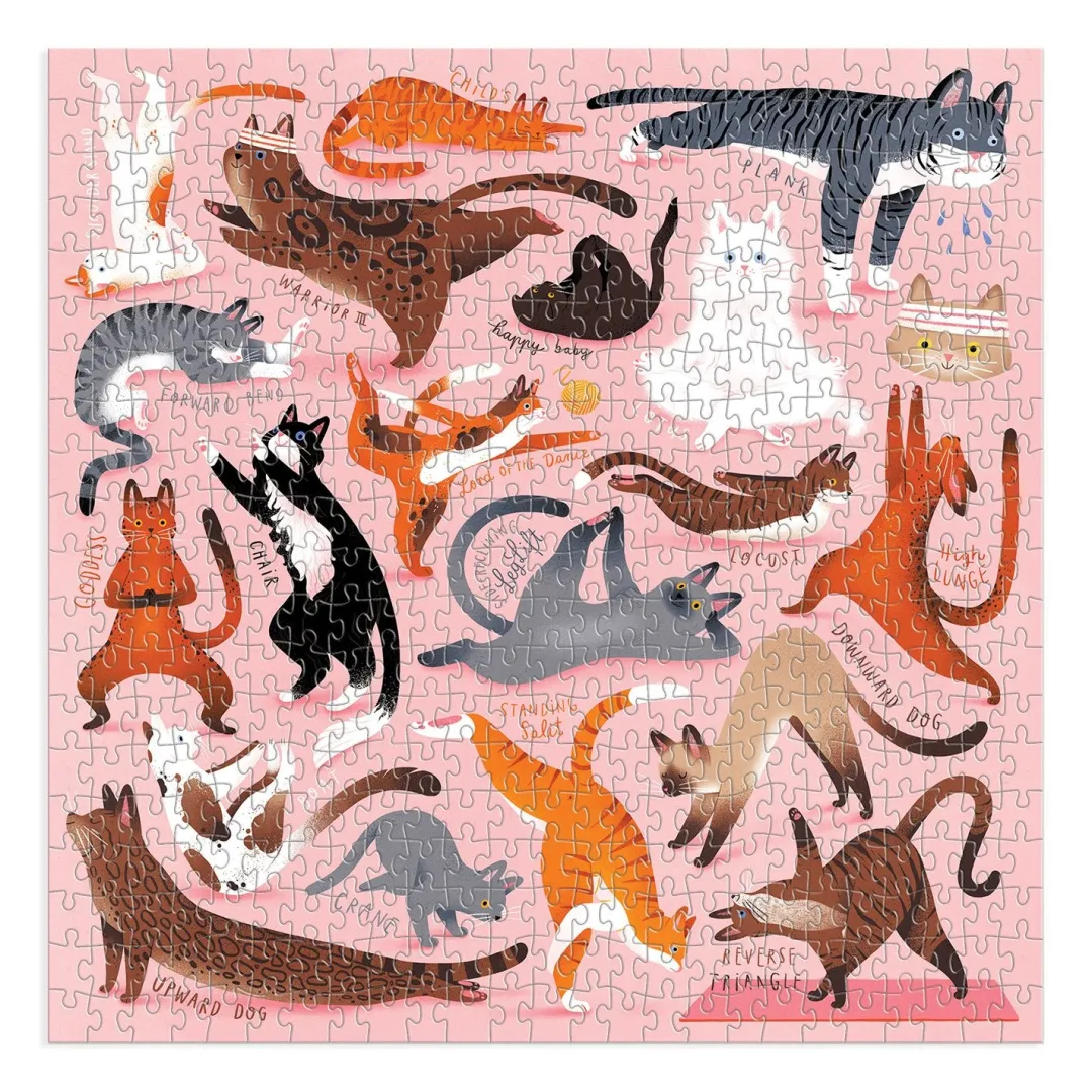 Galison Yoga for Cats 500 Piece Jigsaw Puzzle