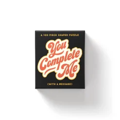 Galison You Complete Me 100 Piece Mini Shaped Puzzle